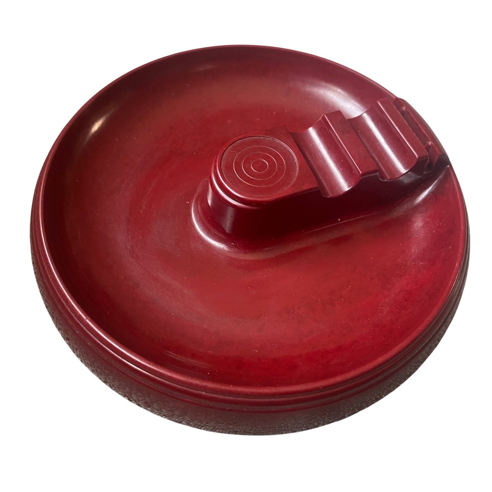 Vintage 1949 Train Ashtray Bakelite Red Chicago Daka-ware Master Tray